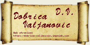 Dobrica Valjanović vizit kartica